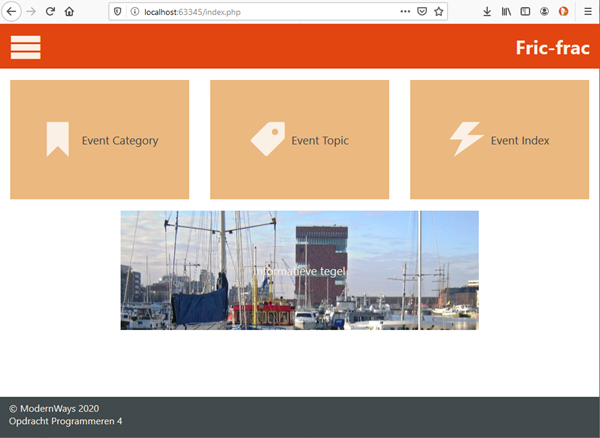 Fric-frac View Admin index met CSS